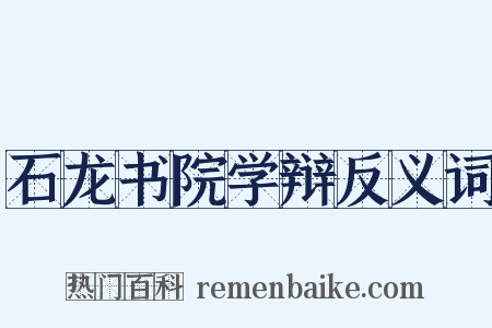 石龙书院学辩反义词是什么意思的图片
